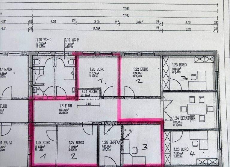 Bürofläche zur Miete provisionsfrei 5 € 3 Zimmer 83,4 m² Bürofläche Chausseestraße 2 Groß Gaglow Cottbus 03051