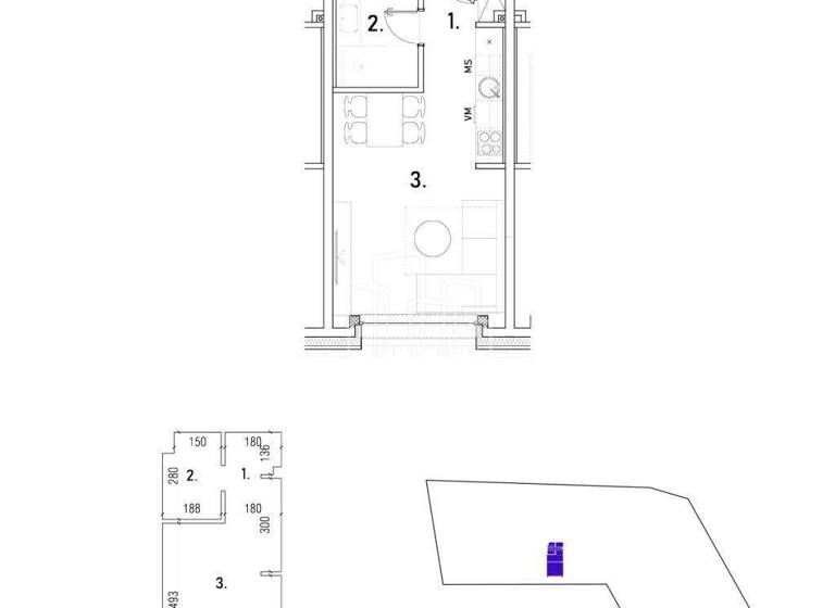 Studio zum Kauf 1 Zimmer 6. Geschoss Pale 71423