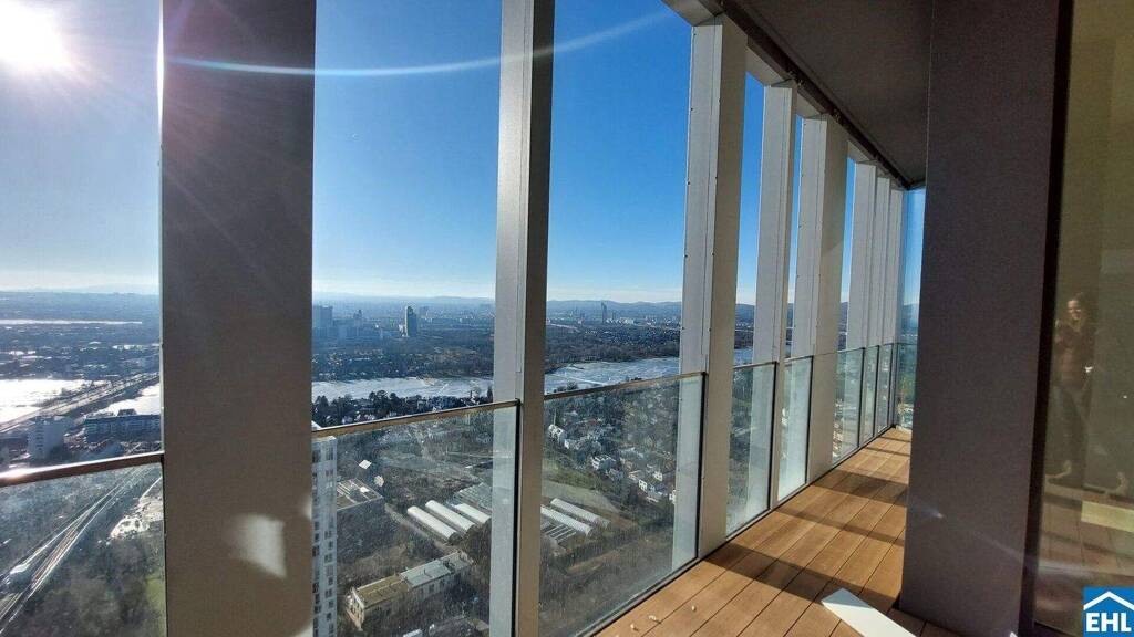 Wohnung zur Miete - Erstbezug 2.641 € 3 Zimmer 112,8 m² 42. Geschoss frei ab sofort Wien 1220