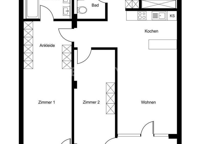 Wohnung zum Kauf 780.000 € 3 Zimmer 107,7 m² 3. Geschoss Gallus Frankfurt 60486