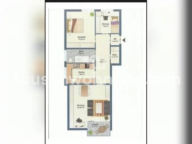 Wohnung zur Miete Tauschwohnung 500 € 2,5 Zimmer 67 m² 7. Geschoss Linden-Süd Hannover 30449