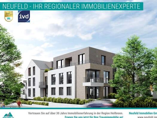 Wohnung zur Miete - Erstbezug 949 € 2 Zimmer 57,4 m² 1. Geschoss frei ab sofort Degmarner Str. 19 Oedheim 74229