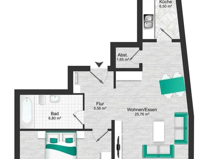 Wohnung zum Kauf 239.000 € 2 Zimmer 66 m² EG Nordoststadt Offenburg 77654