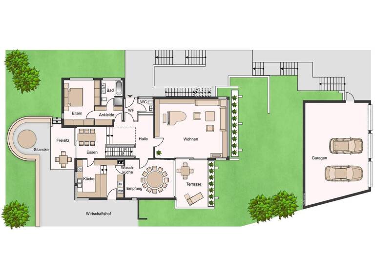 Maisonette zur Miete 2.150 € 5 Zimmer 200 m² Waiblingen 71334