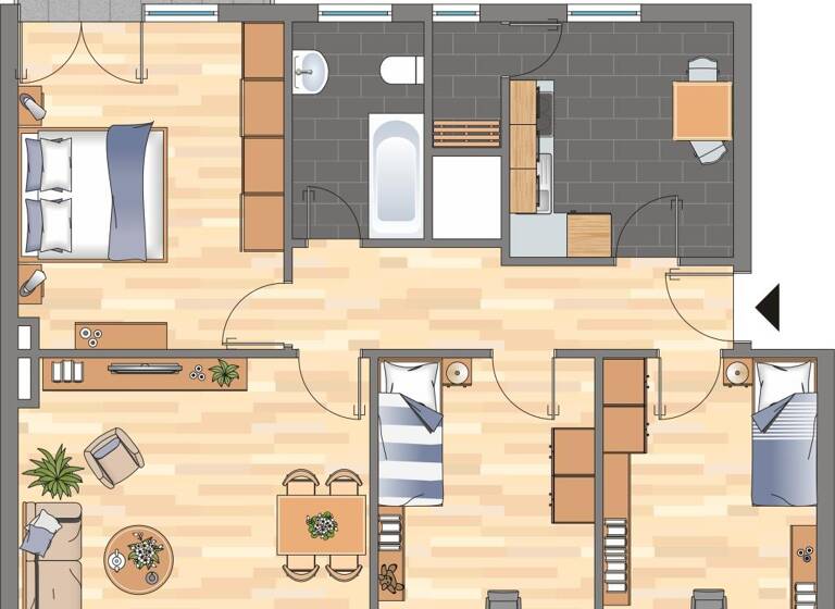 Wohnung zur Miete 939 € 4 Zimmer 97 m²<br/>Wohnfläche 2.<br/>Geschoss Fürst-Johann-Moritz-Straße 1 Siegen Siegen 57072