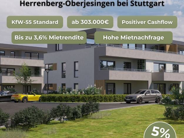 Penthouse zum Kauf - Erstbezug provisionsfrei 470.000 € 2 Zimmer 75,3 m² Geschoss 2/2 frei ab 31.01.2027 Wasenweg Oberjesingen Herrenberg 71083