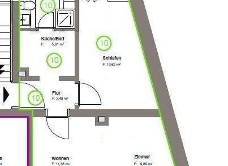 Wohnung zum Kauf als Kapitalanlage geeignet 189.000 € 2 Zimmer 42,3 m² Gärtnerstraße Gärten h d Veste Nürnberg 90408
