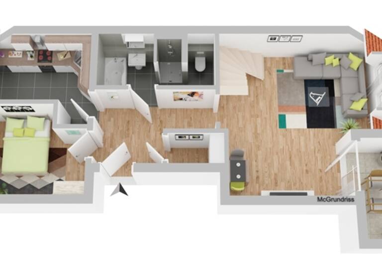 Maisonette zum Kauf 259.000 € 2 Zimmer 77 m²<br/>Wohnfläche 5.<br/>Geschoss Südstadt Fürth 90763