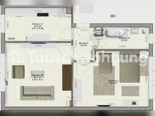 Wohnung zur Miete Tauschwohnung 790 € 2 Zimmer 57 m² Zehlendorf Berlin 12169