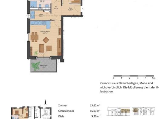 Wohnung zur Miete 1.020 € 3 Zimmer 80 m² Geschoss 1/2 frei ab 01.06.2026 Bregning-West 1 Husby 24975