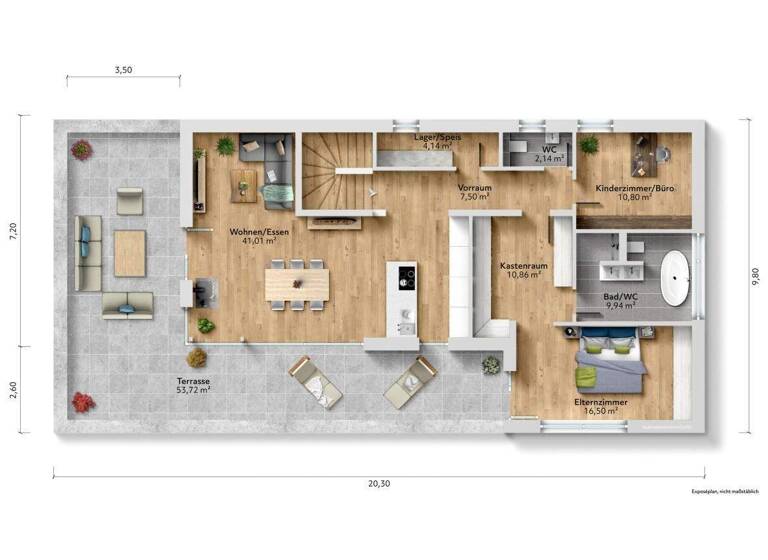 Penthouse zum Kauf - Erstbezug 3 Zimmer 107 m² Telfs 6410