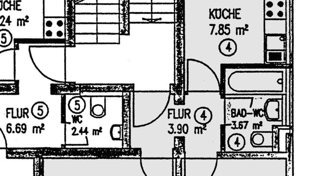 Wohnung zum Kauf 65.000 € 3 Zimmer 50,1 m² 2. Geschoss Moritzstraße 43 Innenstadt Zwickau 08056