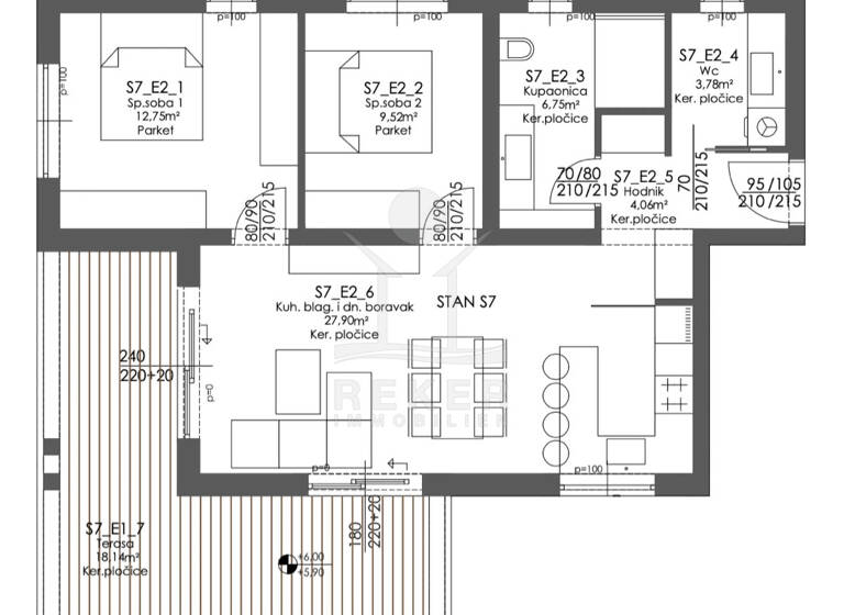 Penthouse zum Kauf - Erstbezug 440.000 € 3 Zimmer 153,3 m² 2. Geschoss Privlaka 23233