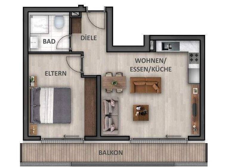 Wohnung zum Kauf - Erstbezug provisionsfrei 305.900 € 2,5 Zimmer 49,3 m² 2. Geschoss Böllinger Straße 41 Neckargartach Heilbronn / Neckargartach 74078