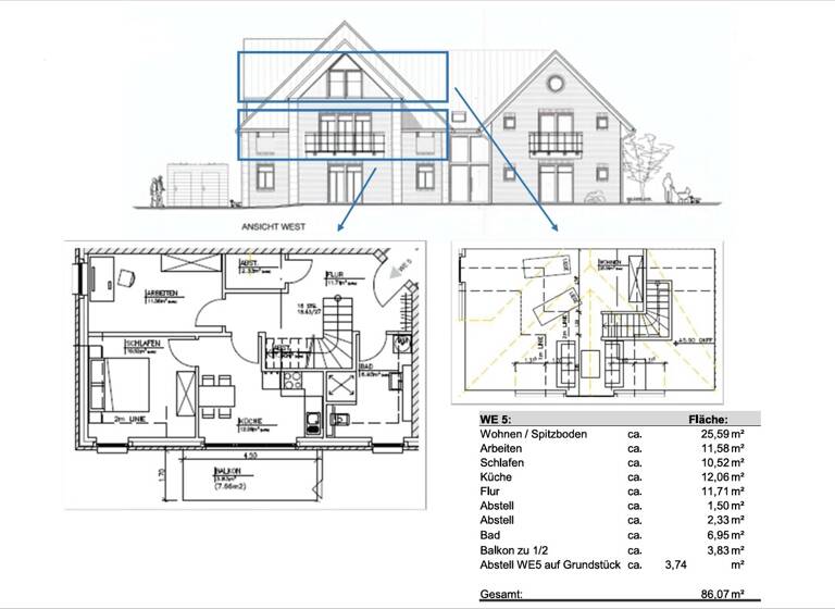 Maisonette zur Miete 1.185 € 3 Zimmer 86 m² 1. Geschoss Ovelgönne/Ketzendorf Buxtehude 21614