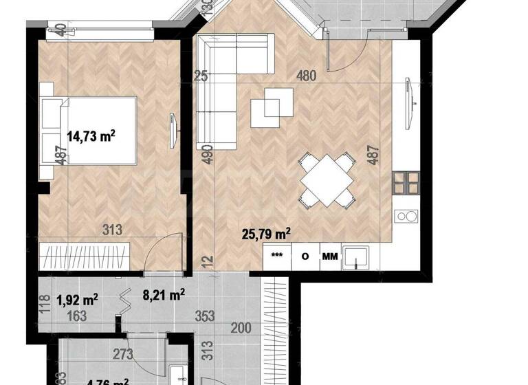 Studio zum Kauf 207.000 € 2 Zimmer 79,7 m² Sofia