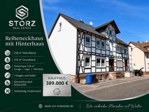Haus zum Kauf 389.000 € 6 Zimmer 258,6 m² 510 m² Grundstück Breitenau Guxhagen 34302