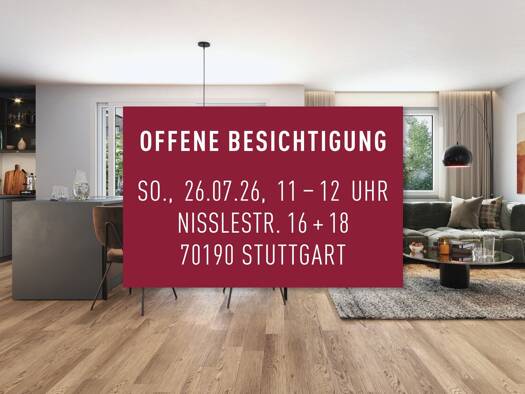 Wohnung zum Kauf - Erstbezug provisionsfrei 639.500 € 3 Zimmer 84 m² EG Ost Stuttgart Stuttgart-Ost 70190