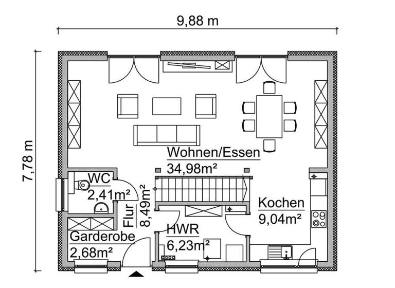 Einfamilienhaus zum Kauf provisionsfrei 449.170 € 4 Zimmer 122,4 m² 503 m² Grundstück Schwarzmoor Biestow Rostock 18059