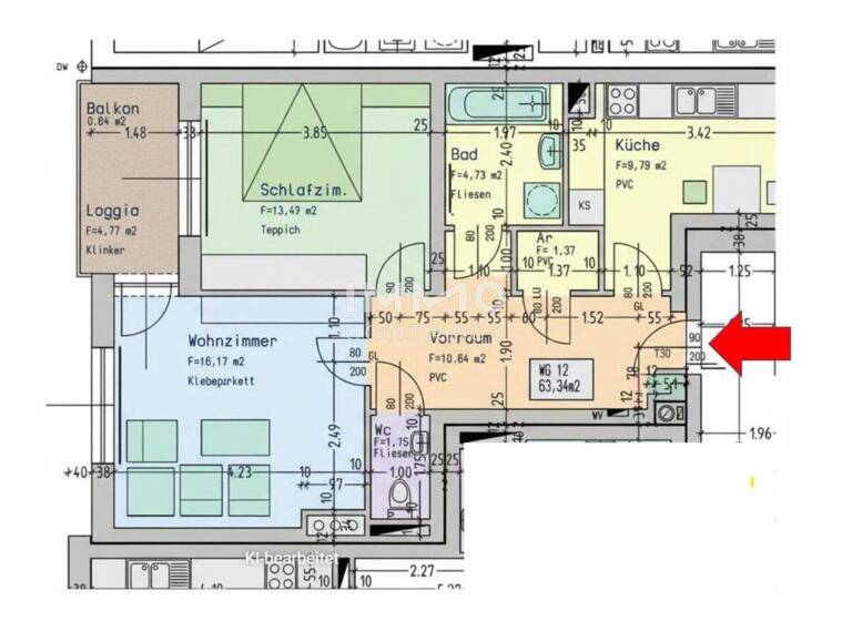 Wohnung zum Kauf 185.000 € 2 Zimmer 1. Geschoss Ried im Innkreis 4910