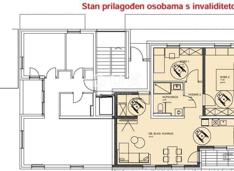 Wohnung zum Kauf 267.764 € 3 Zimmer 95 m² Staro Brestje
