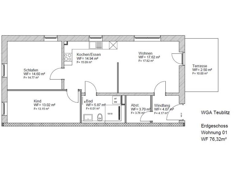 Wohnung zur Miete 3 Zimmer 76,3 m² EG frei ab sofort Dr. Friedrich-Flick-Straße 23 Teublitz 93158