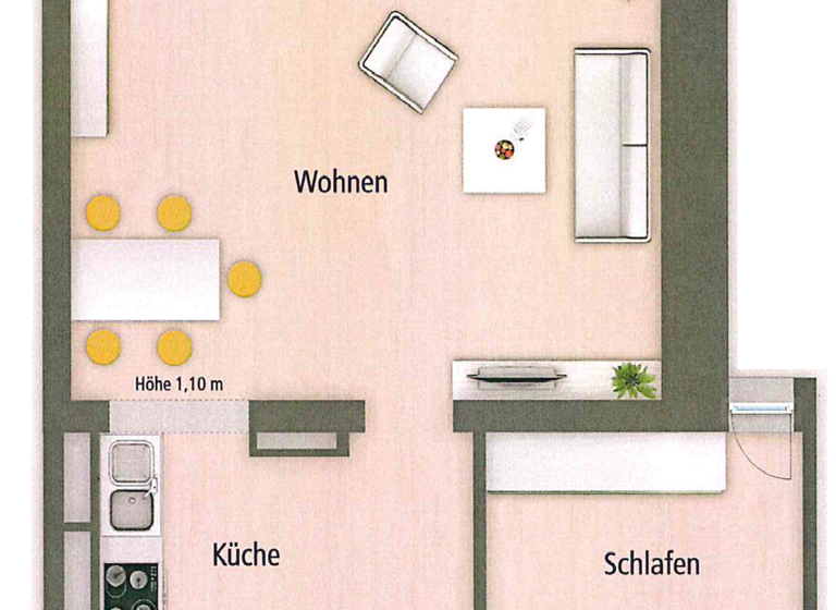 Wohnung zum Kauf 294.500 € 2 Zimmer 59,7 m² EG Heideloffstr. 26 Glockenhof Nürnberg 90478