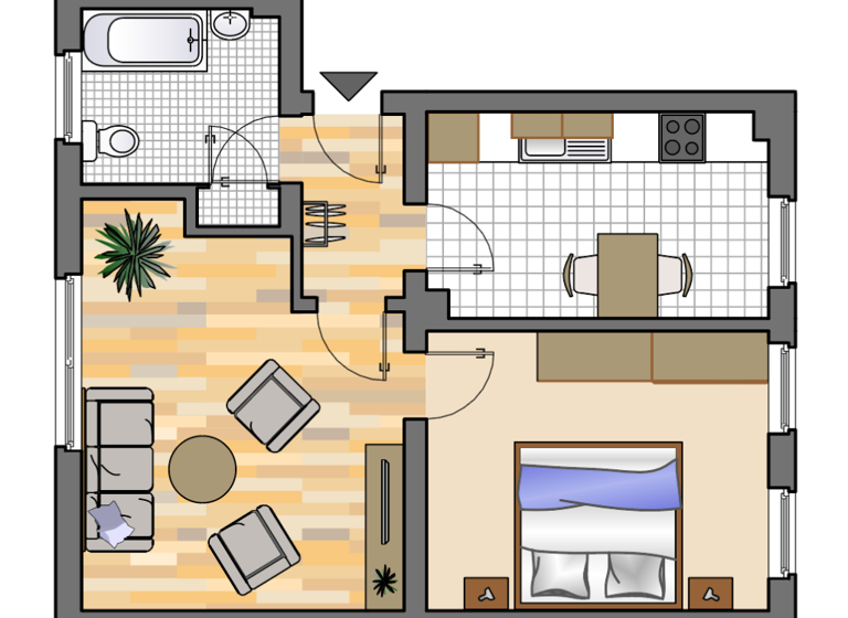 Wohnung zur Miete 359 € 2 Zimmer 46,2 m² 1. Geschoss frei ab 08.04.2026 Paschenbergstraße 84 Stadtmitte Herten 45699