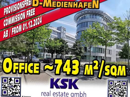 Bürogebäude zur Miete provisionsfrei 17,80 € 743 m² Bürofläche Unterrath Düsseldorf 40468