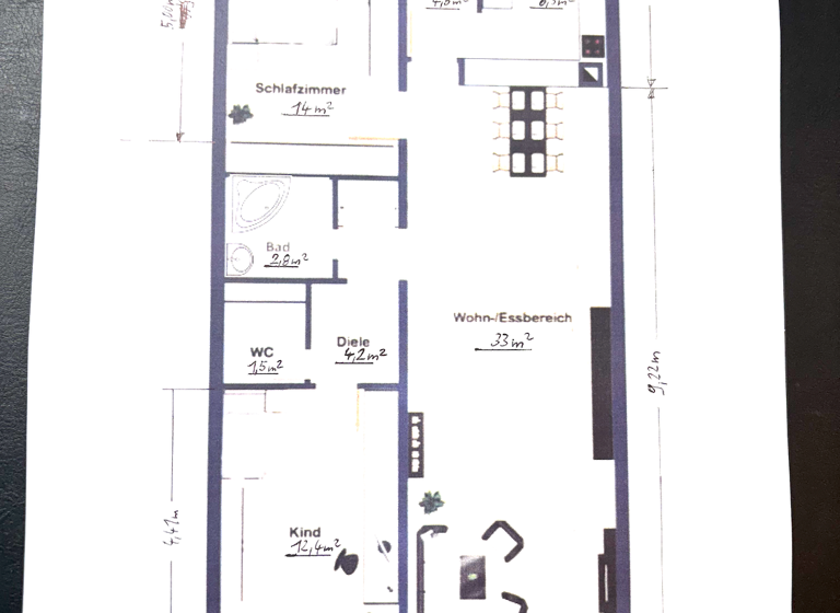 WG-Zimmer zur Miete 1.200 € 3 Zimmer 85 m² Geschoss 1/3 frei ab sofort Daimlerstraße 4 Mörfelden Mörfelden-Walldorf 64546