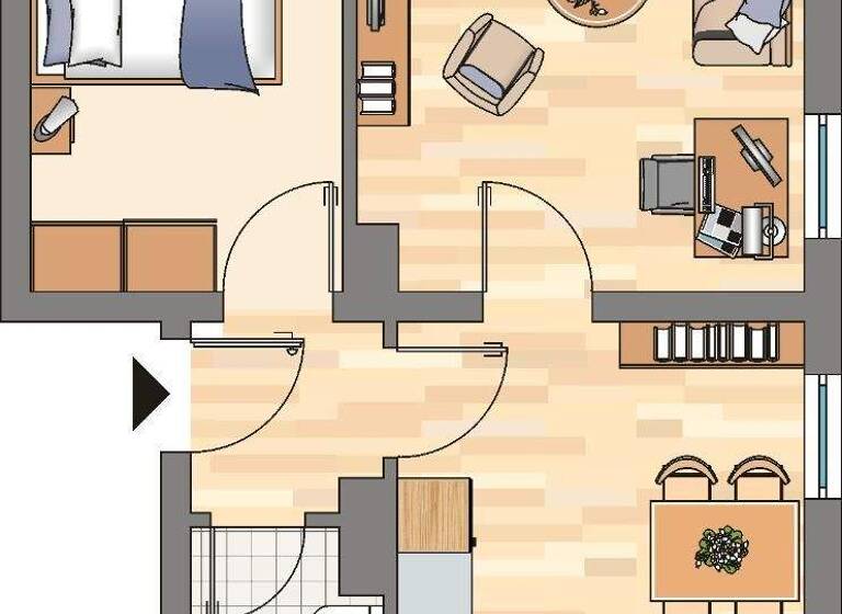 Wohnung zur Miete 366 € 2 Zimmer 42 m² 1. Geschoss frei ab 01.05.2026 Schwäbische Straße 21 Eving Dortmund 44339