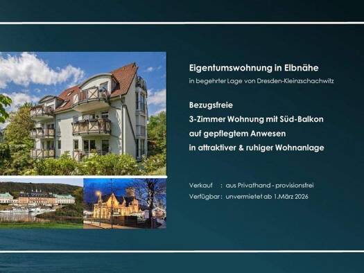 Wohnung zum Kauf provisionsfrei 220.000 € 3 Zimmer 75 m² EG Kleinzschachwitz Dresden - Kleinzschachwitz 01259