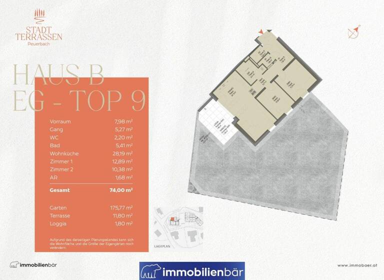 Wohnung zum Kauf - Erstbezug 389.656 € 3 Zimmer 74 m² EG Peuerbach 4722