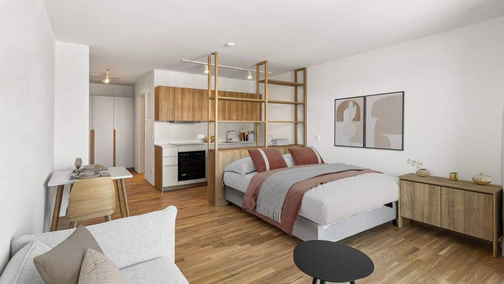Studio zur Miete - Erstbezug 981 € 1 Zimmer 33,4 m² 10. Geschoss Dresdner Straße Wien 1200