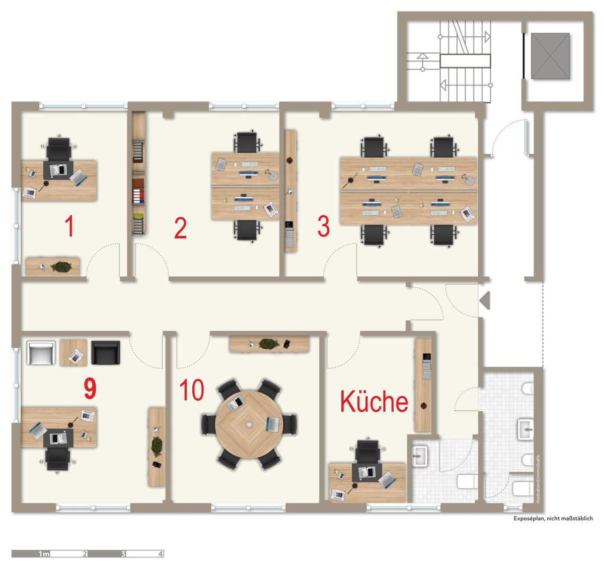 Bürofläche zur Miete 950 € 3 Zimmer 111,8 m²<br/>Bürofläche ab 26,9 m²<br/>Teilbarkeit Hochdorf Freiburg-Hochdorf 79108