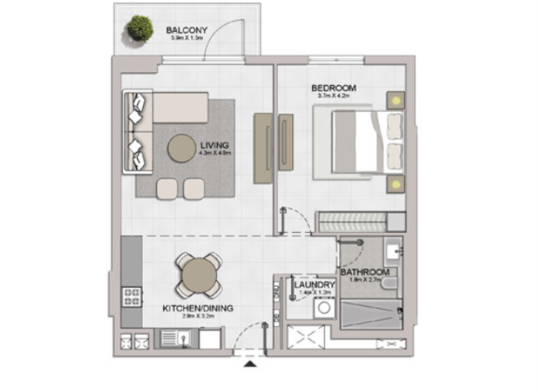 Wohnung zum Kauf 612.864 € 2 Zimmer 74,3 m² Dubai