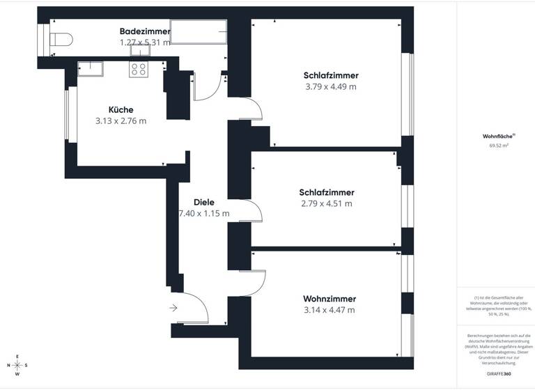 Wohnung zum Kauf 329.000 € 4 Zimmer 120 m² 1. Geschoss St Johann Saarbrücken / Sankt Johann 66111