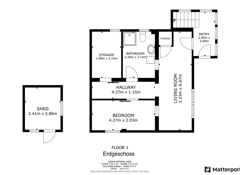 Bungalow zum Kauf 89.000 € 4 Zimmer 85 m² 325 m² Grundstück Am Tübbeckenberg 31 Alterode 06456