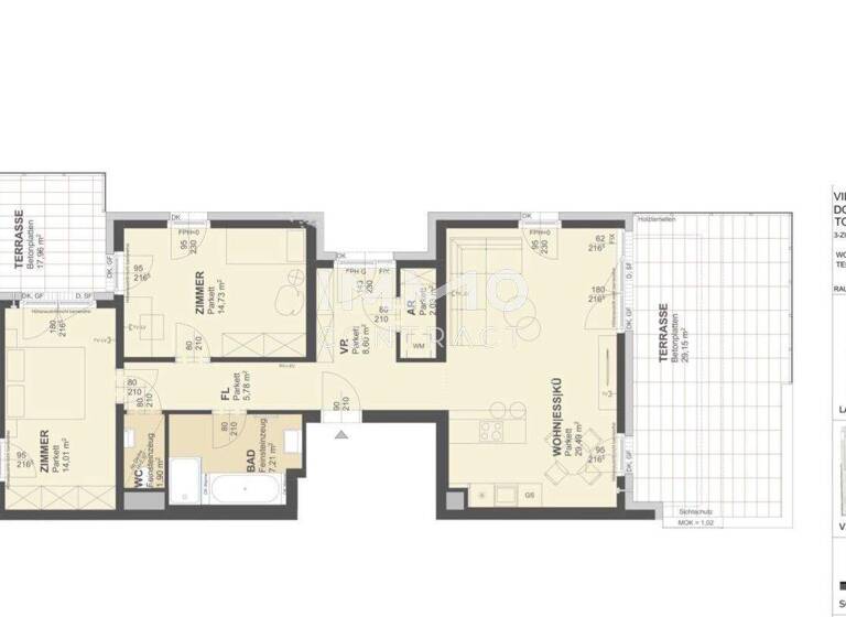 Wohnung zum Kauf - Erstbezug 699.000 € 3 Zimmer 83,8 m² Krems an der Donau 3500