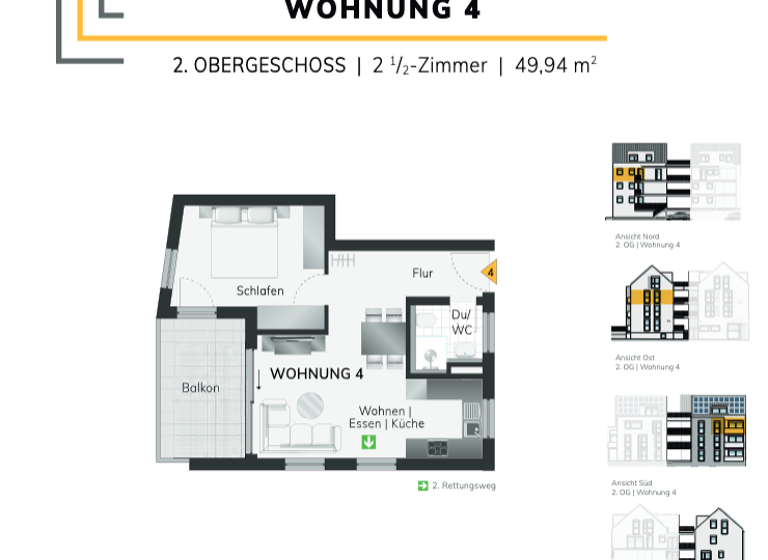 Wohnung zum Kauf provisionsfrei 334.600 € 2,5 Zimmer 49,9 m² Oeffingen Fellbach-Oeffingen 70736