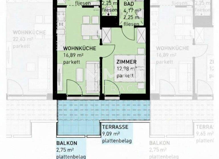 Wohnung zum Kauf - Erstbezug 265.500 € 2 Zimmer 39,9 m² 3. Geschoss Studenygasse 16 Wien 1110