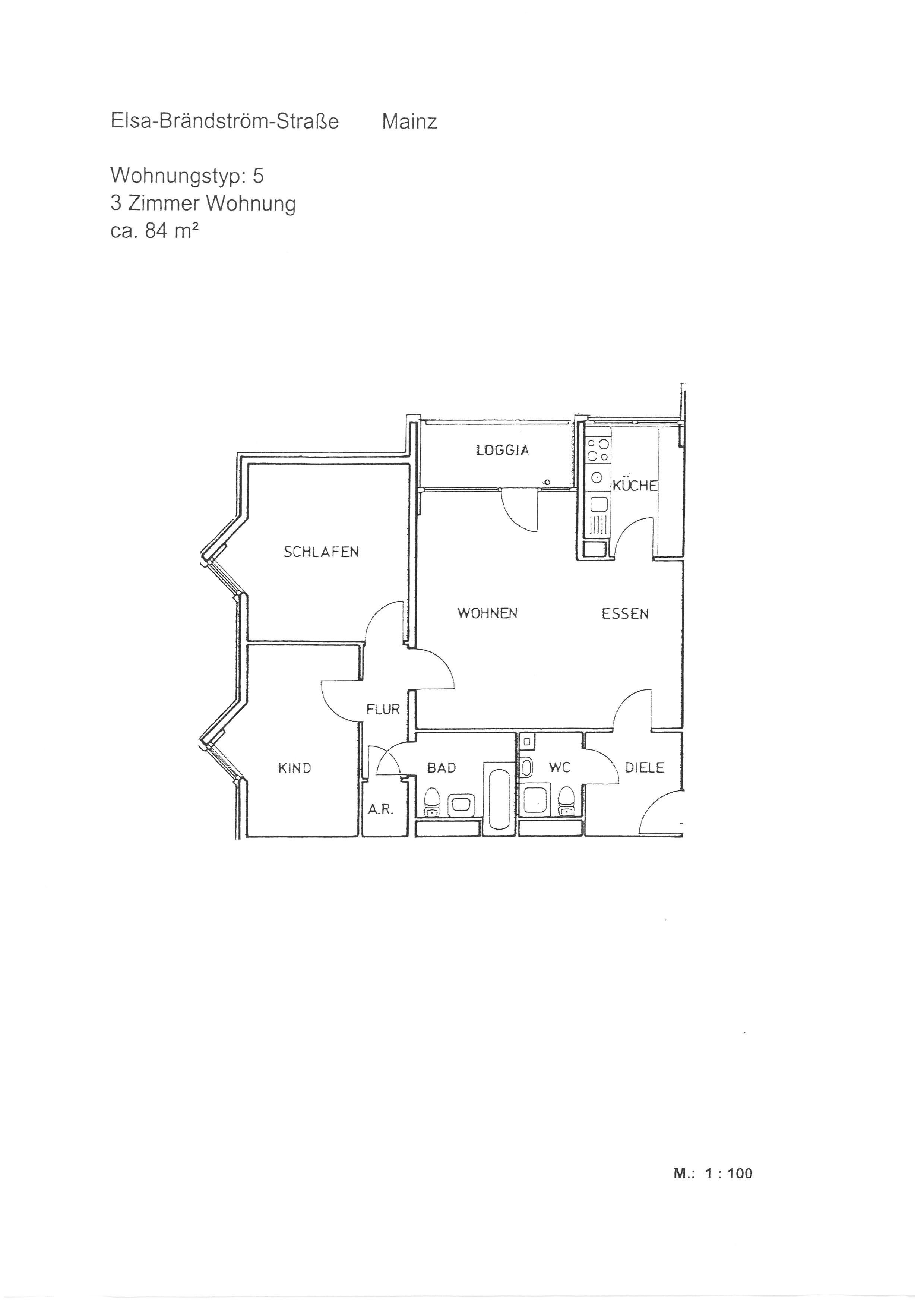 Wohnung zum Kauf 247.000 € 3 Zimmer 84 m²<br/>Wohnfläche 8.<br/>Geschoss Elsa-Brändström-Straße 0 Gonsenheim Mainz 55124