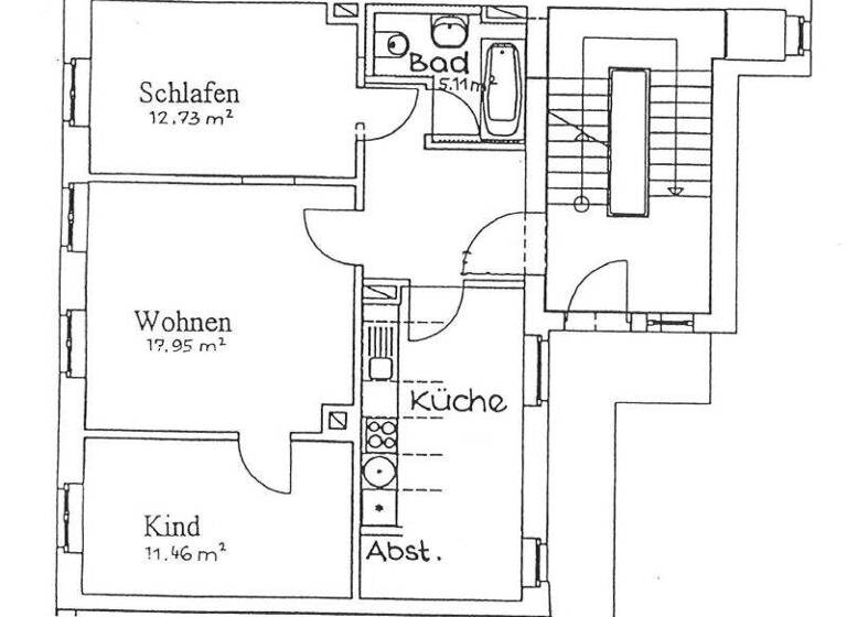 Wohnung zur Miete 504 € 3 Zimmer 67 m² 2. Geschoss Südstraße 15 Böhlitz-Ehrenberg Leipzig 04178