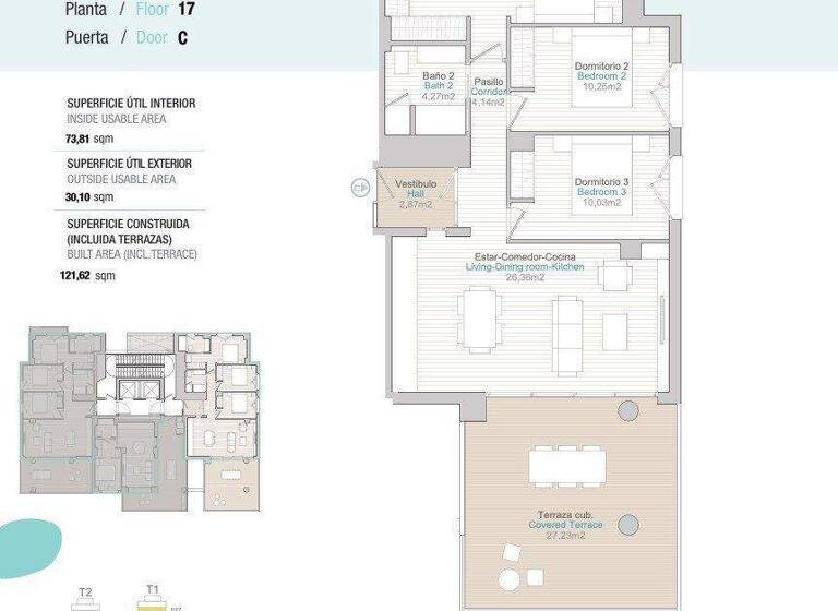 Wohnung zum Kauf 890.000 € 4 Zimmer 120 m² Calpe