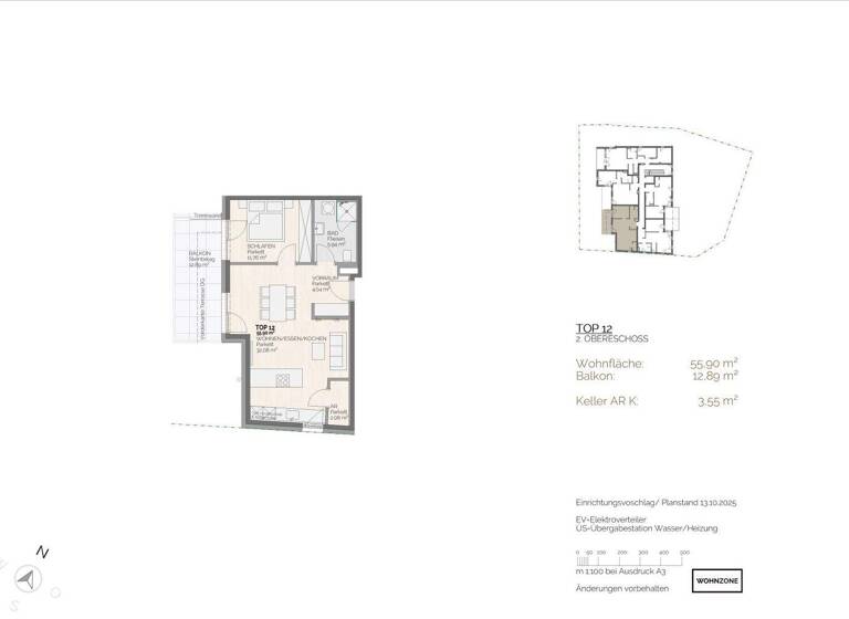 Wohnung zum Kauf - Erstbezug 553.000 € 2 Zimmer 55,9 m² 2. Geschoss Salzburg 5020
