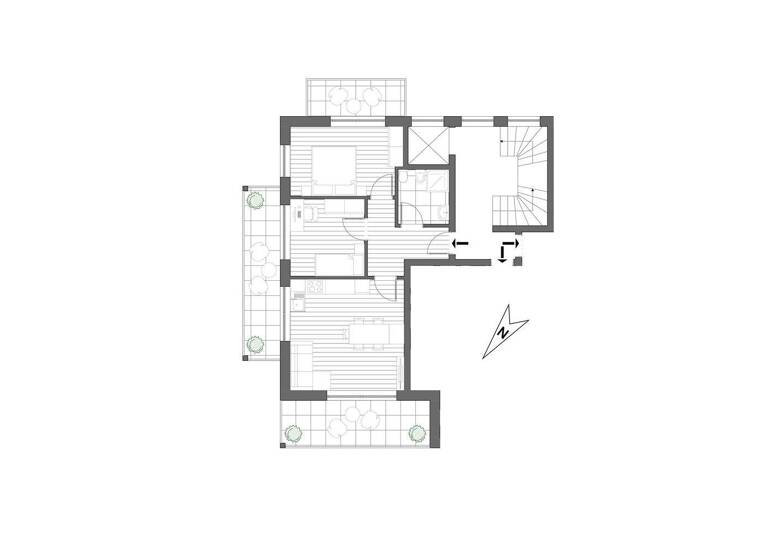 Wohnung zum Kauf 545.000 € 3 Zimmer 52,9 m² 1. Geschoss Plan 1 Moos in Passeier 39013