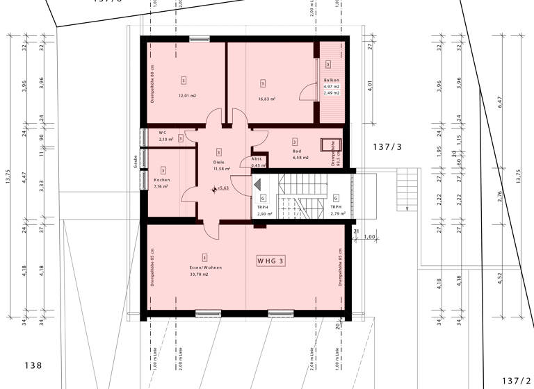 Wohnung zur Miete 840 € 3 Zimmer 93,5 m²<br/>Wohnfläche 4/4<br/>Geschoss Kenn 54344