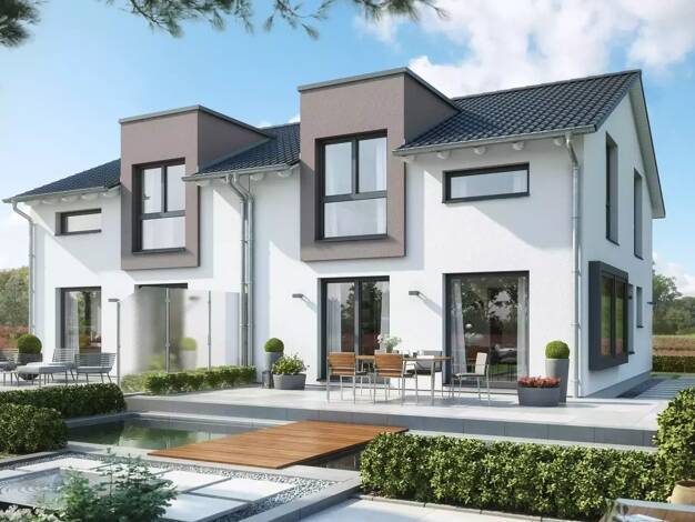 Doppelhaushälfte zum Kauf 473.600 € 5 Zimmer 125 m² 608 m² Grundstück Goßmannsdorf Ochsenfurt 97199