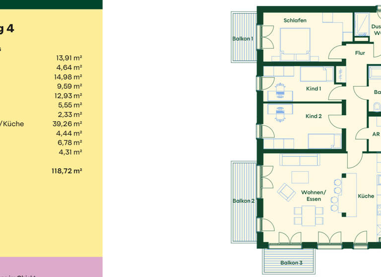 Wohnung zum Kauf - Erstbezug 730.000 € 4 Zimmer 111 m² 1. Geschoss Hielscherstr. 51 Wilhelmsruh Berlin / Wilhelmsruh 13158