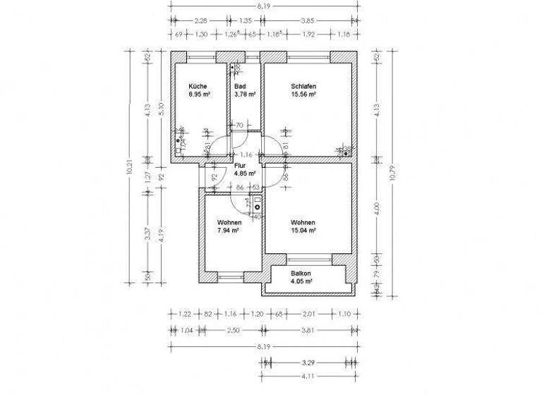 Wohnung zur Miete 342 € 3 Zimmer 58,4 m² 1. Geschoss frei ab 01.05.2026 Südring 85 Sudenburg Magdeburg 39112